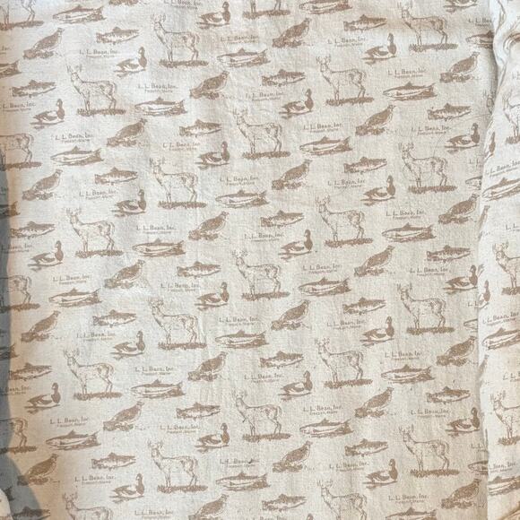 VTG 90s LL Bean Field Barn Jacket Canvas Coat Flannel Lined Green Mens Size XL - Picture 4 of 8